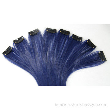 Human Hair Colored Single Line Clip in Extension